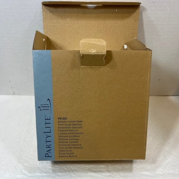 PartyLite Glass Cut Radiance Candle Holder Fits 1"-3" Round Candles 5"x2.25" - Picture 9 of 11